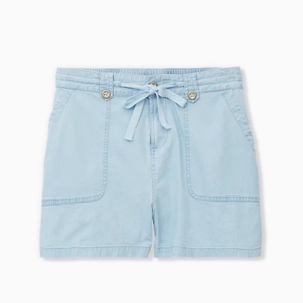 Torrid Drawstring Chambray Shorts